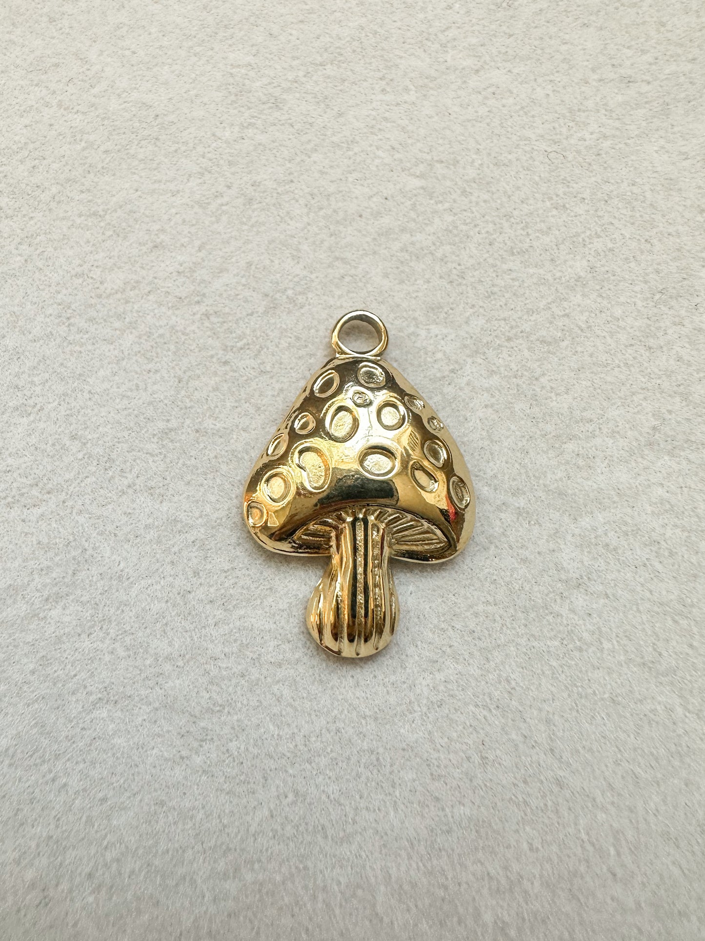 Gold Mushroom Charm