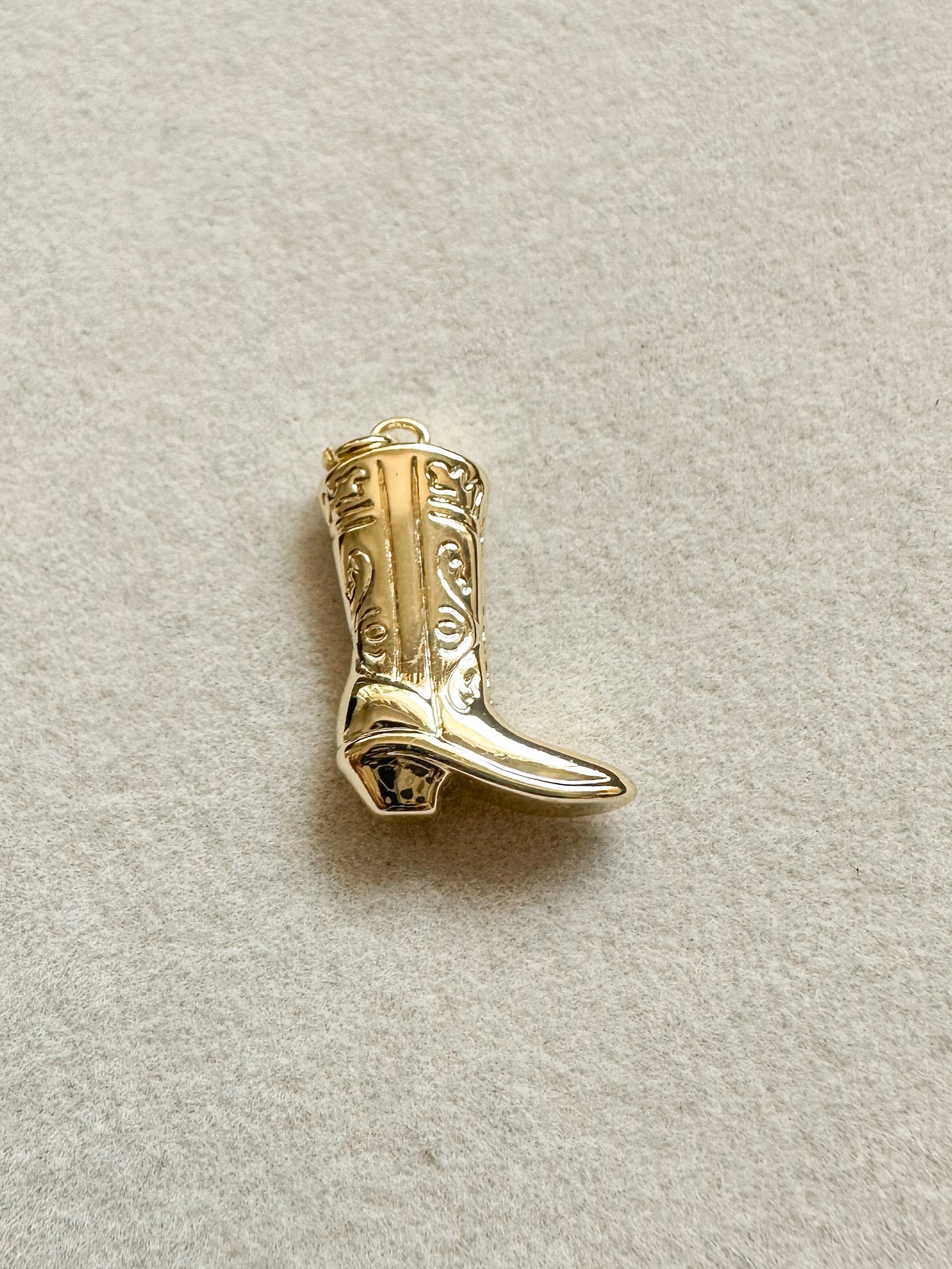 Cowgirl Boot Charm | Gold