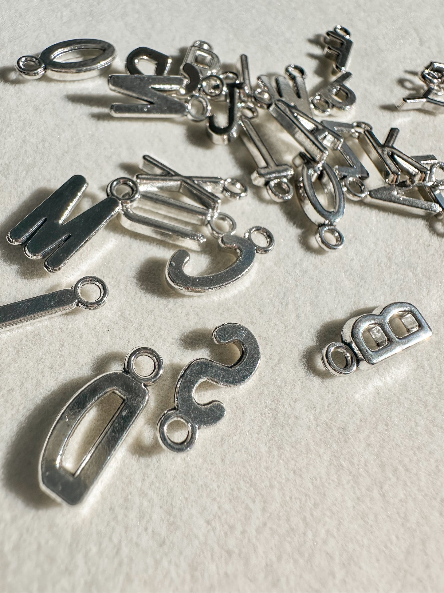 Silver Alphabet Charm