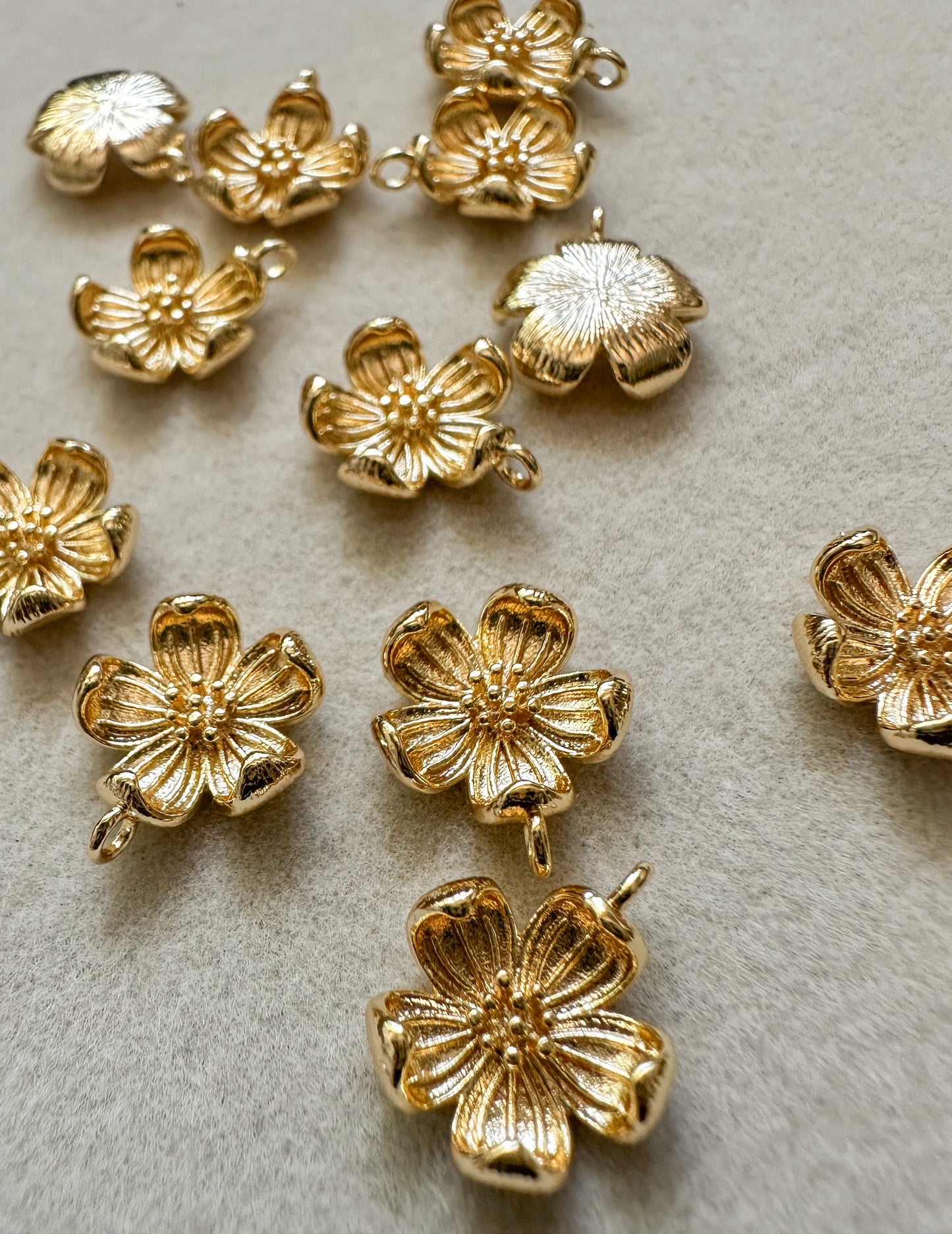 Gold Flower Charm
