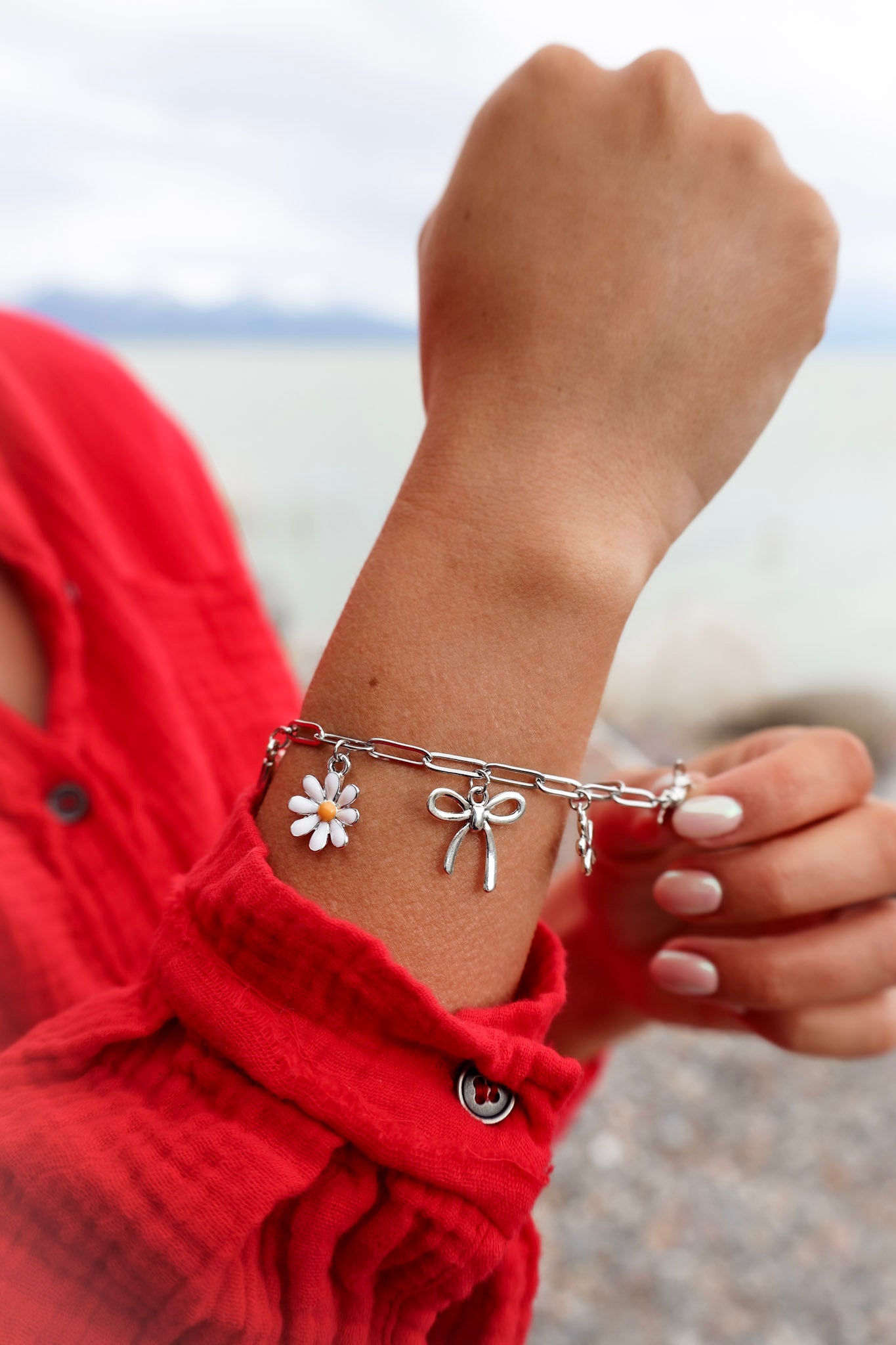 Silver Paperclip Bracelet