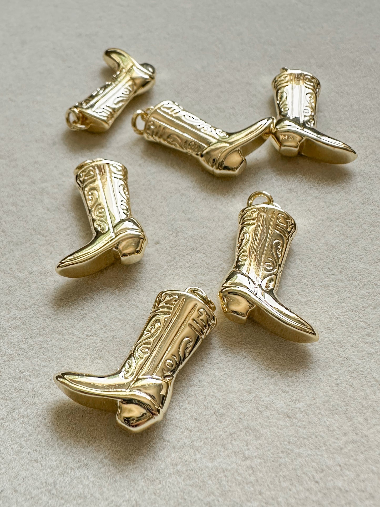 Cowgirl Boot Charm | Gold