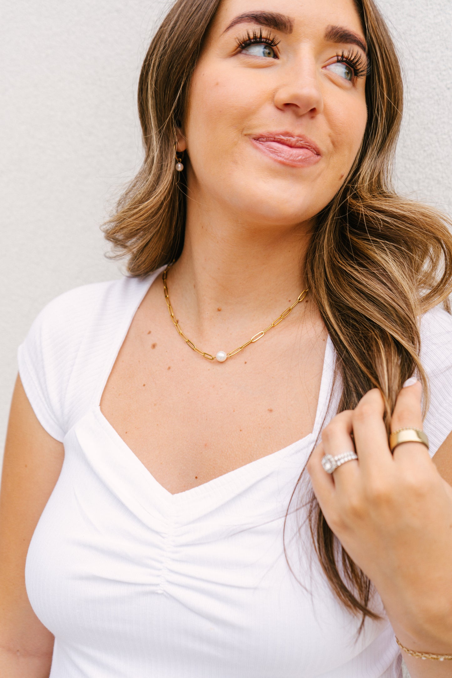 Simple Pearl Chain | Gold