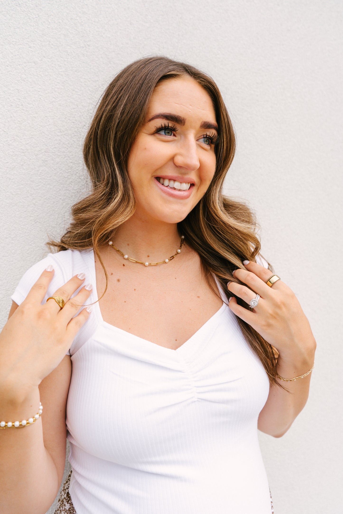 Girlie Pearly Necklace | Gold