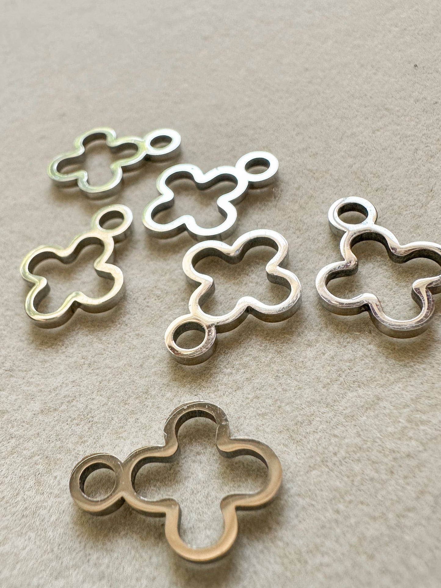Silver Clover Charm