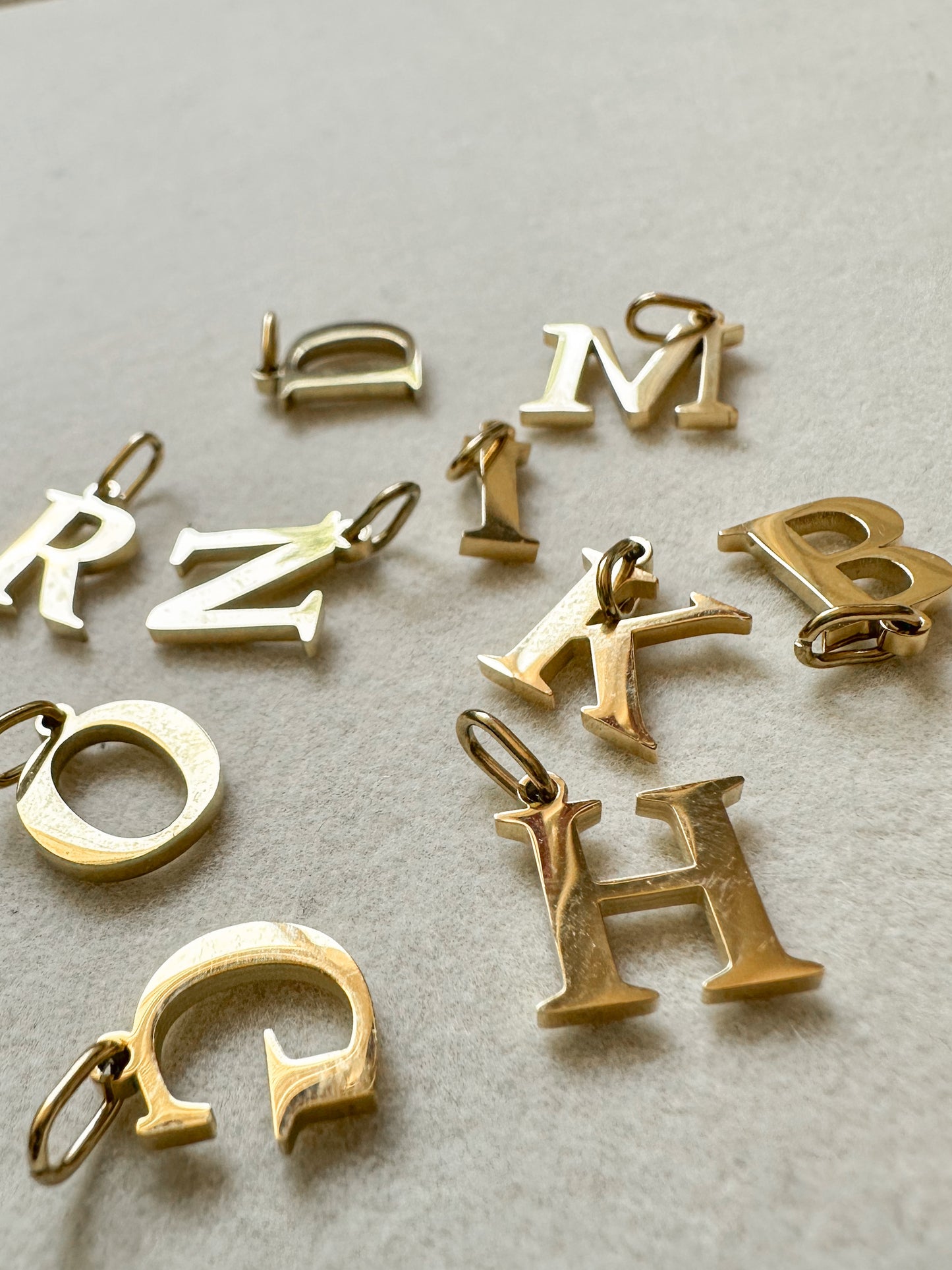 Gold Alphabet Charm
