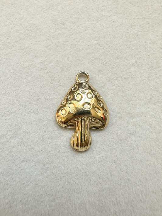 Gold Mushroom Charm