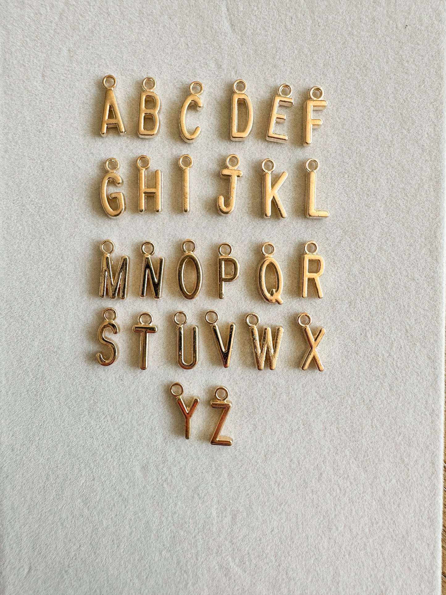 Gold Alphabet Charm