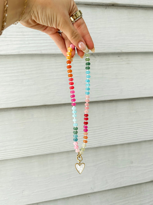 Rainbow Beaded Necklace