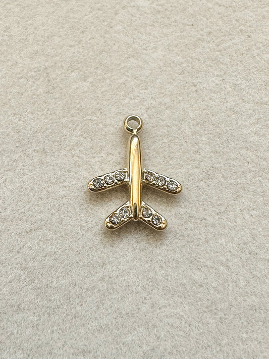 Airplane Charm | Gold