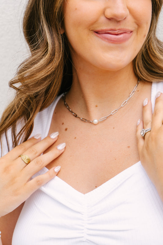 Simple Pearl Chain | Silver