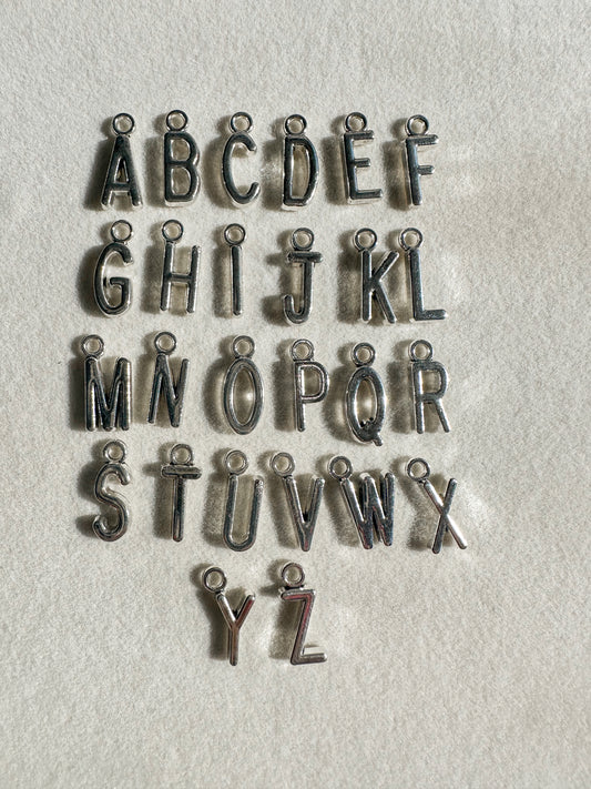 Silver Alphabet Charm