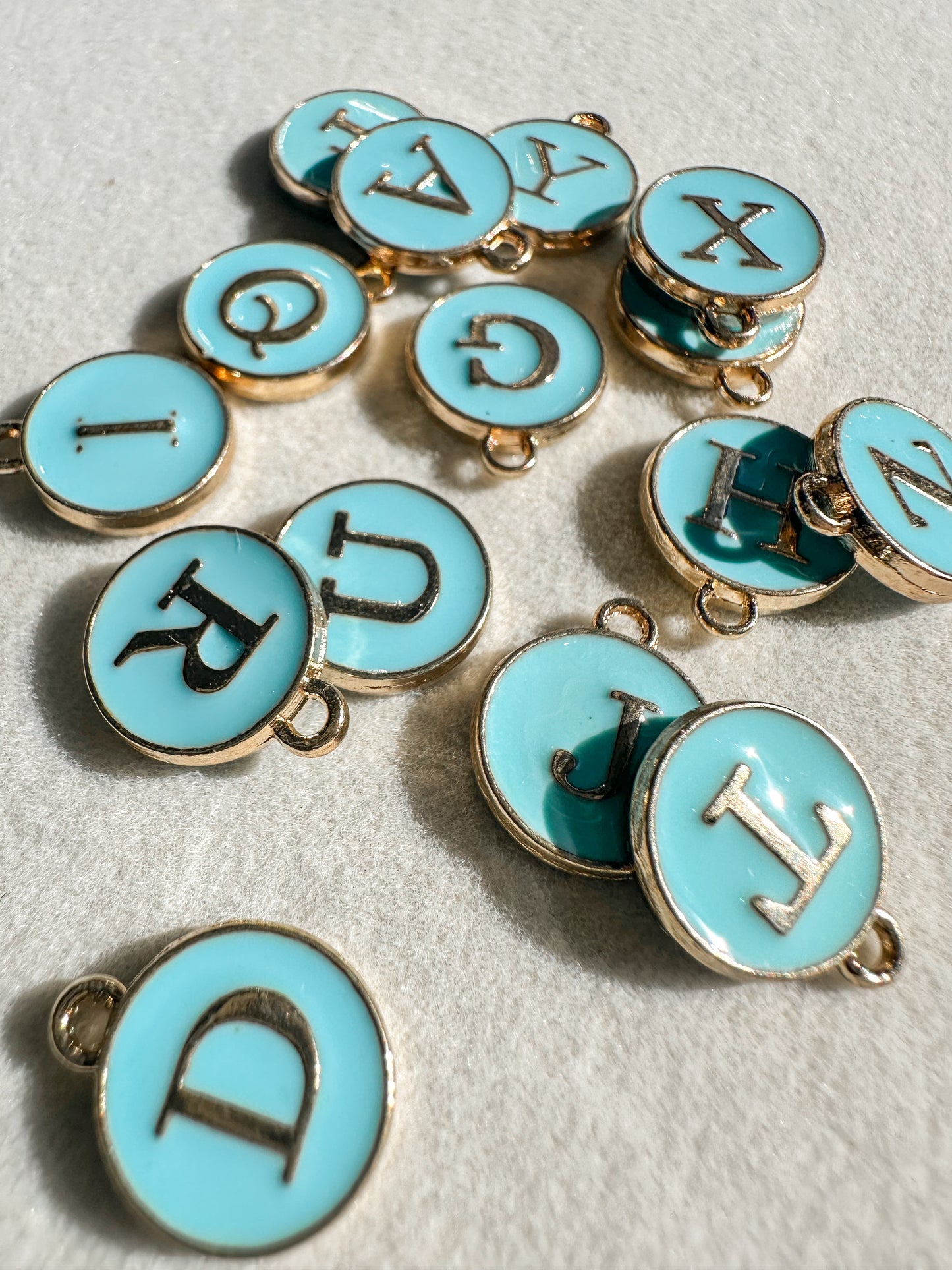 Circle Alphabet Charm | Blue