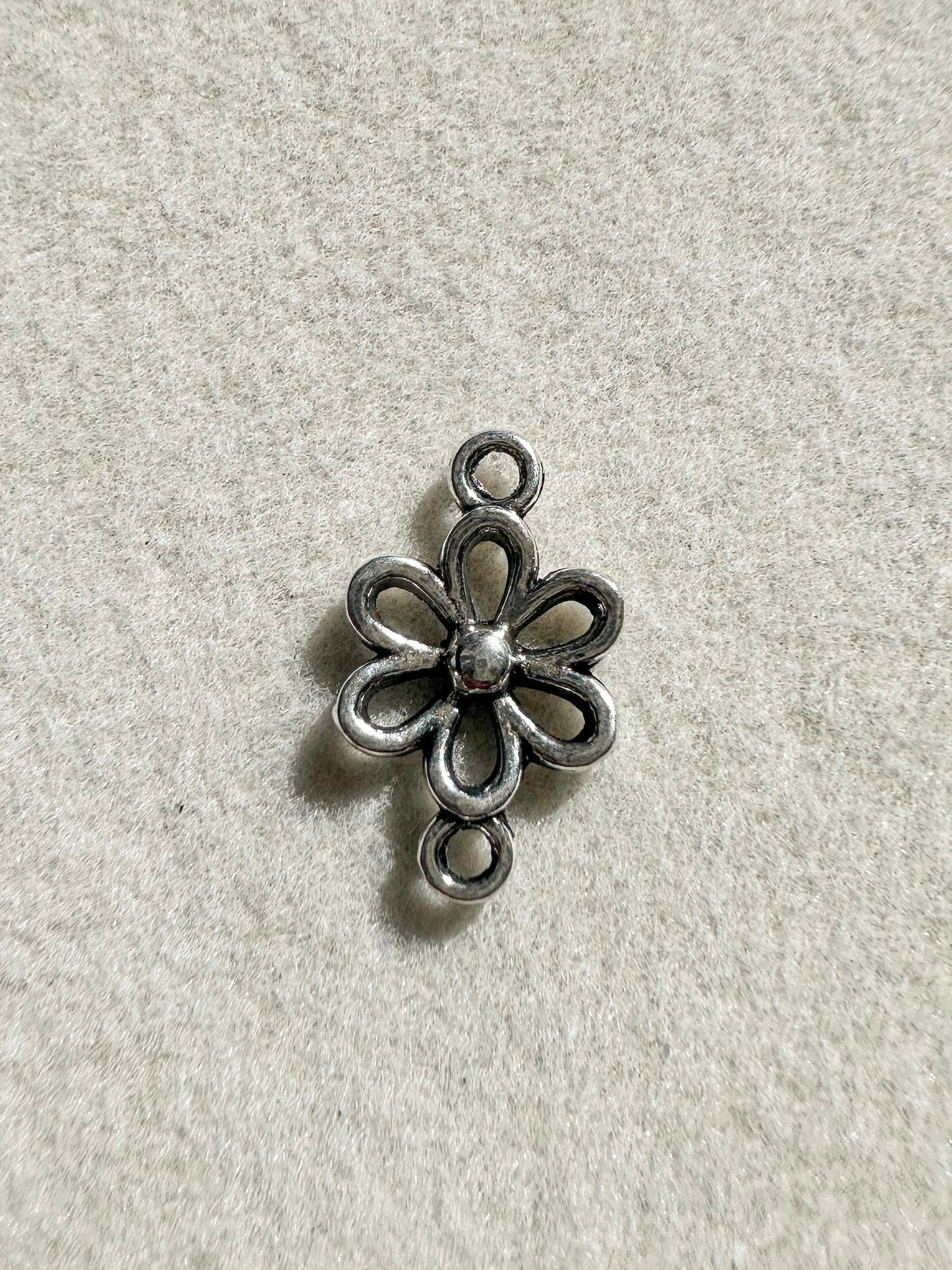 Silver Hallow Flower Charm