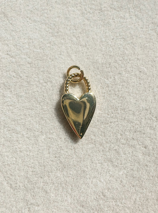 Gold Heart Lock Charm