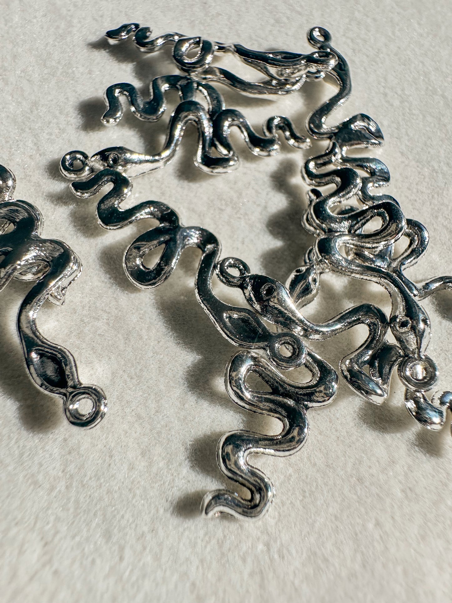 Silver Snake Charm