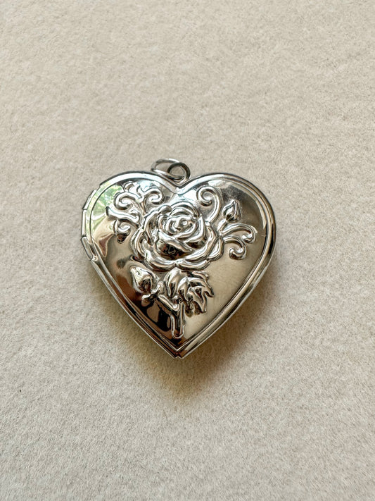 Silver Heart Locket | Large