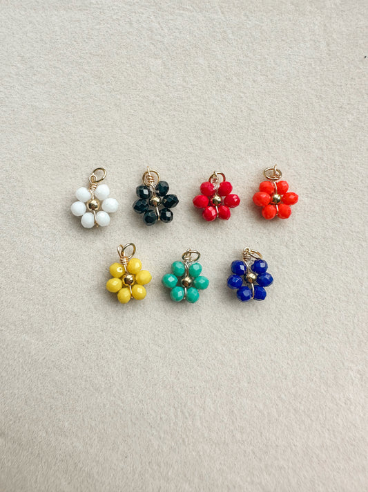 Beaded Flower Charm | Solid