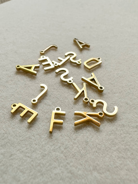 Mini Gold Alphabet Charm