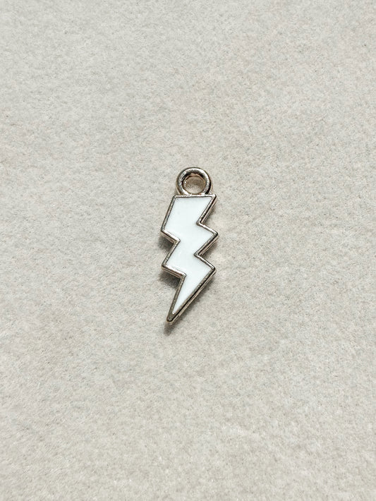 Lightning Bolt Charm | White