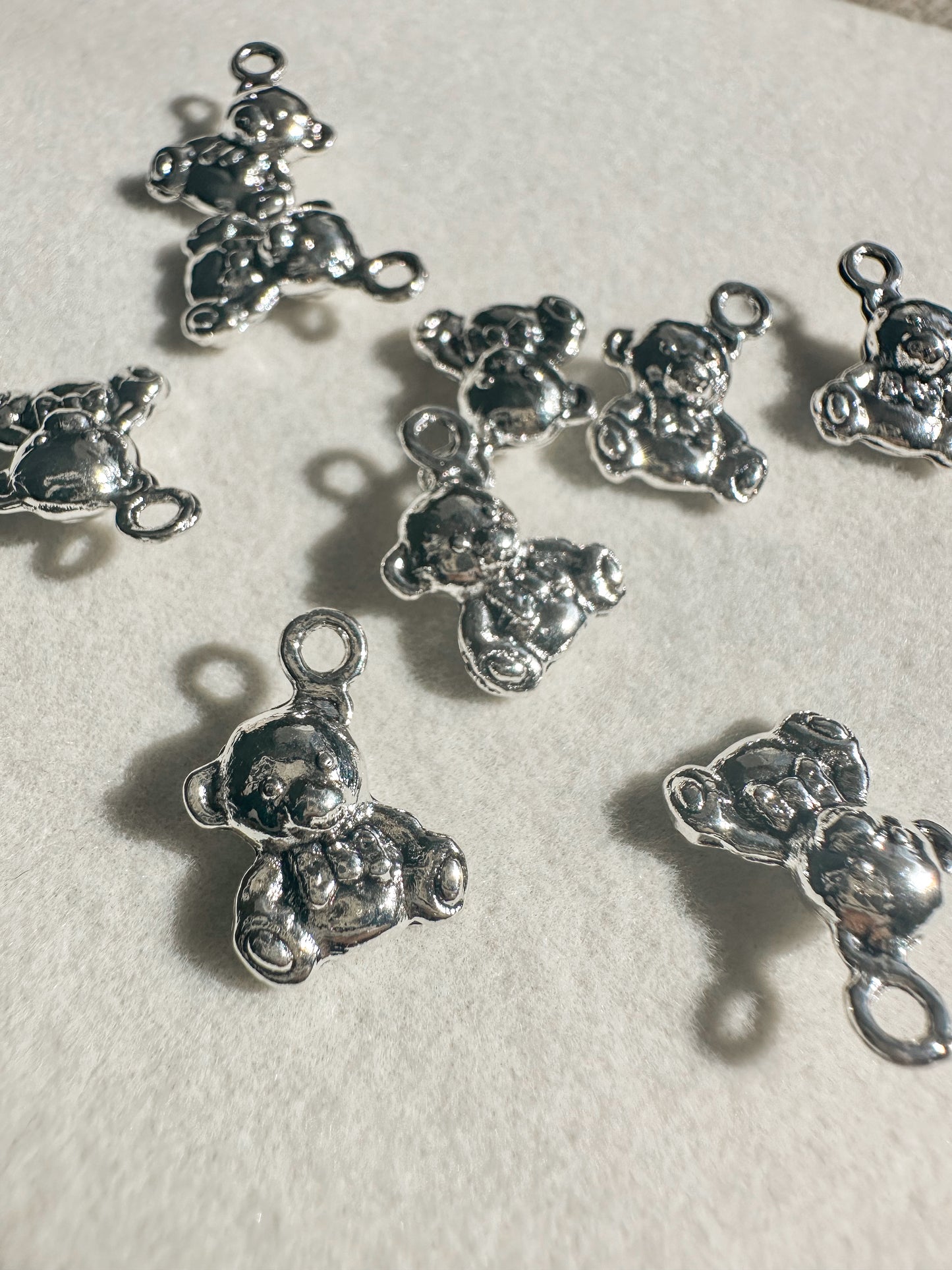 Teddy Bear Charm | Silver