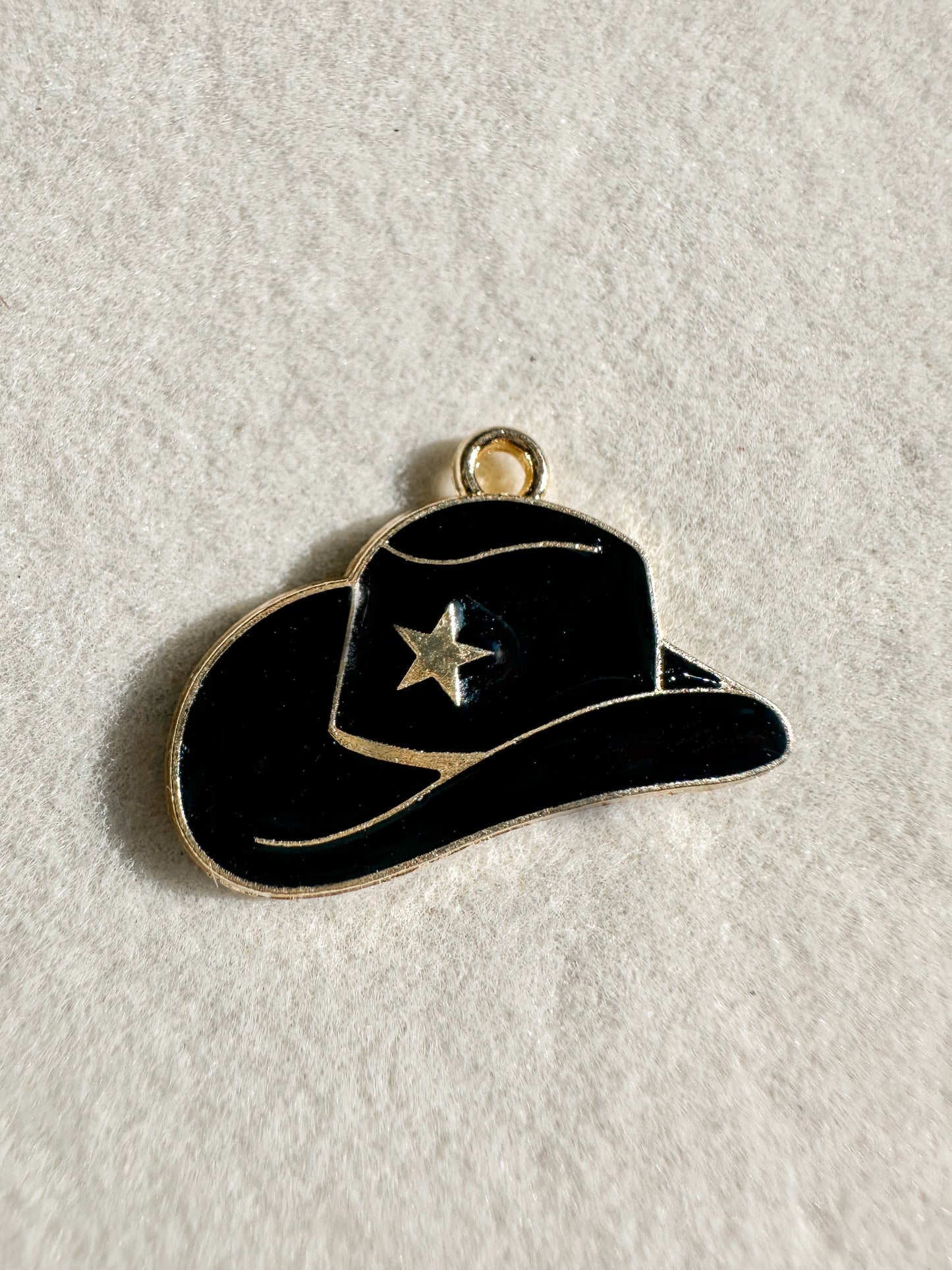 Cowgirl Hat Charm | Black