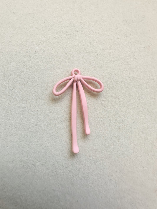 Ribbon Bow Charm | Pink