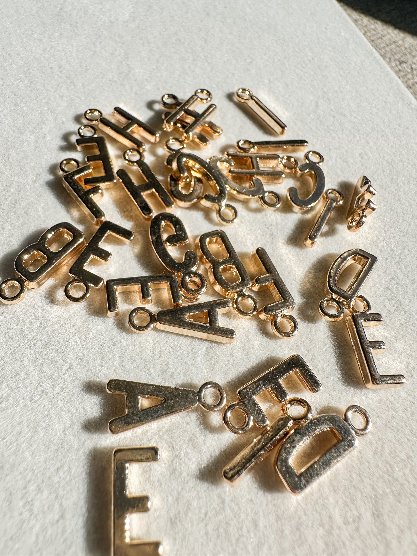 Gold Alphabet Charm