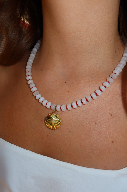 Strawberries & Cream | Beaded Necklace