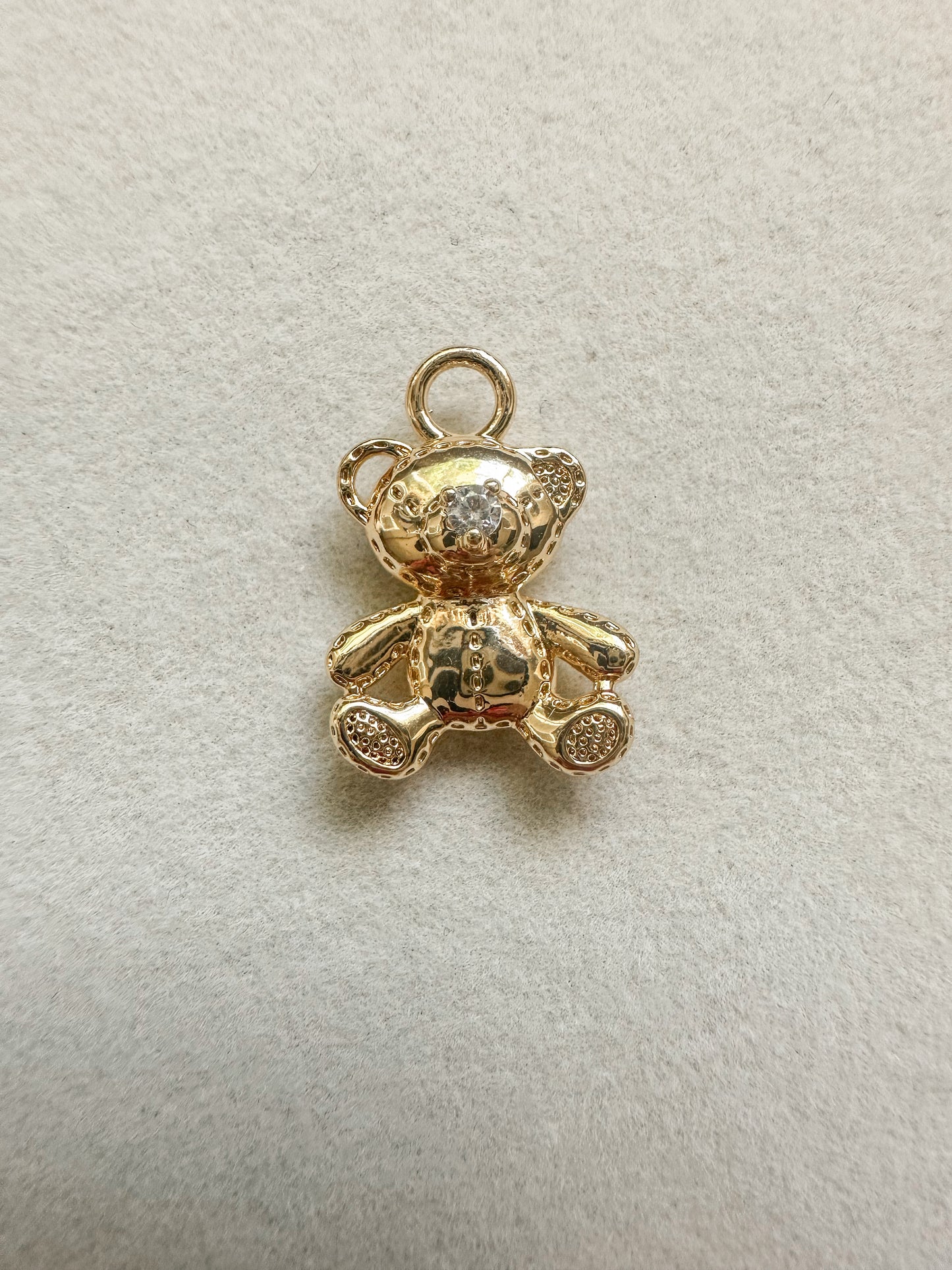 Rhinestone Teddy Bear Charm