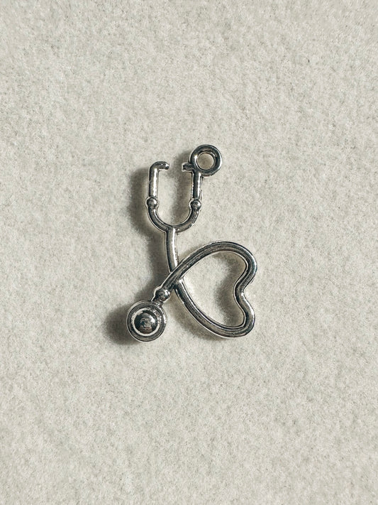 Silver Stethoscope Charm