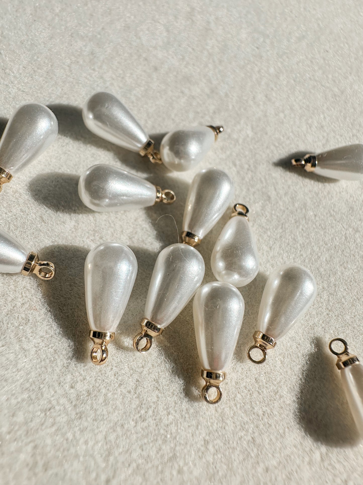 Pearl Teardrop Charm