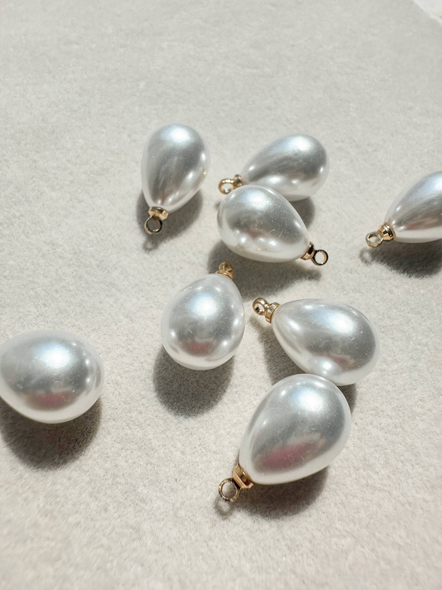 Pearl Tear Drop Charm | Large