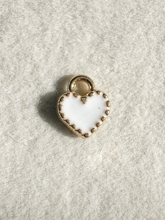 Mini Heart Charm | White