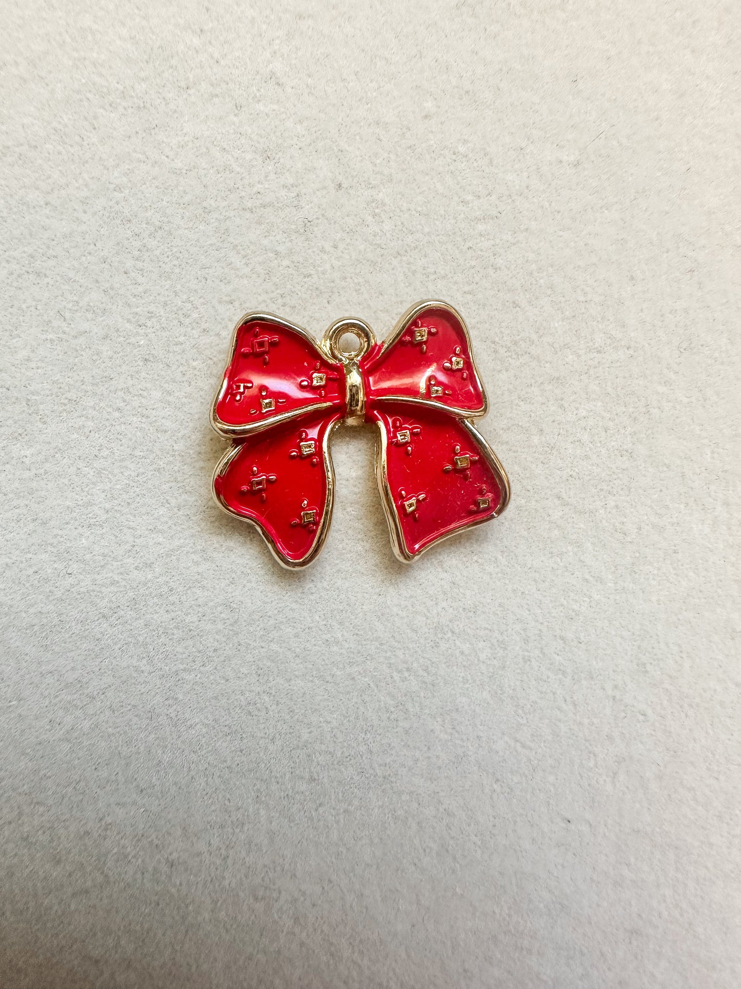 Red Bow Charm