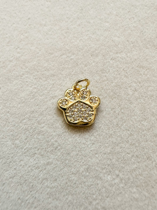 Rhinestone Paw Charm