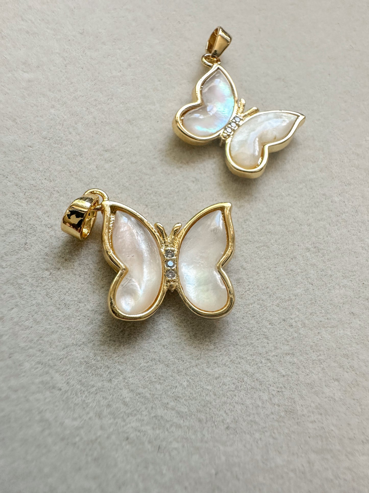 Pearlescent Butterfly Charm