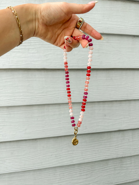 Cherry Pie Beaded Necklace