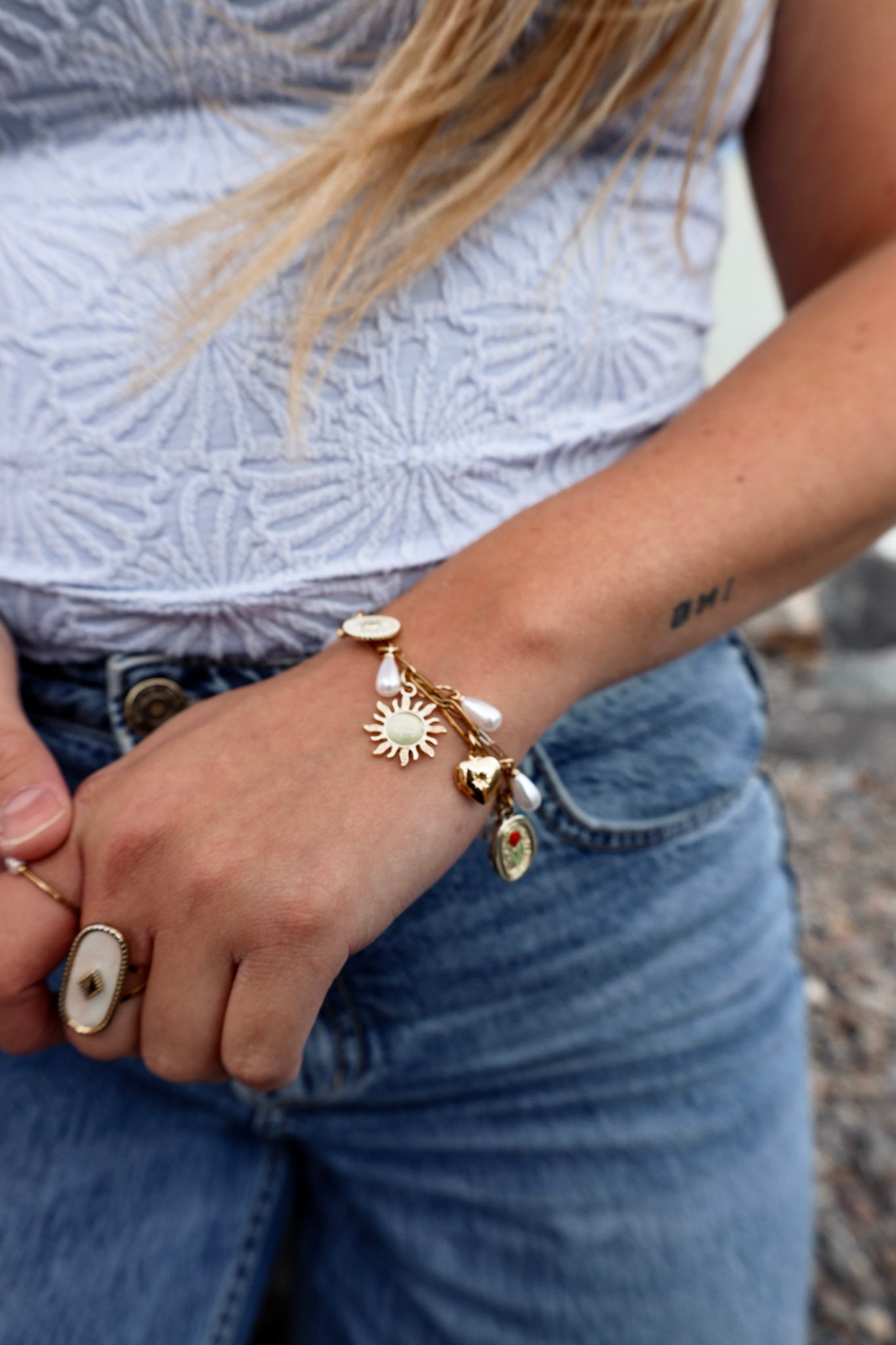 Gold Paperclip Bracelet