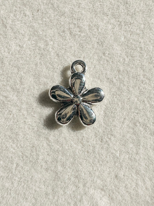 Silver Mini Flower Charm